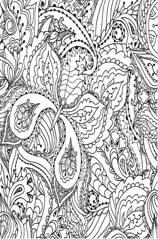 Intricate, Trippy Design Coloring Page